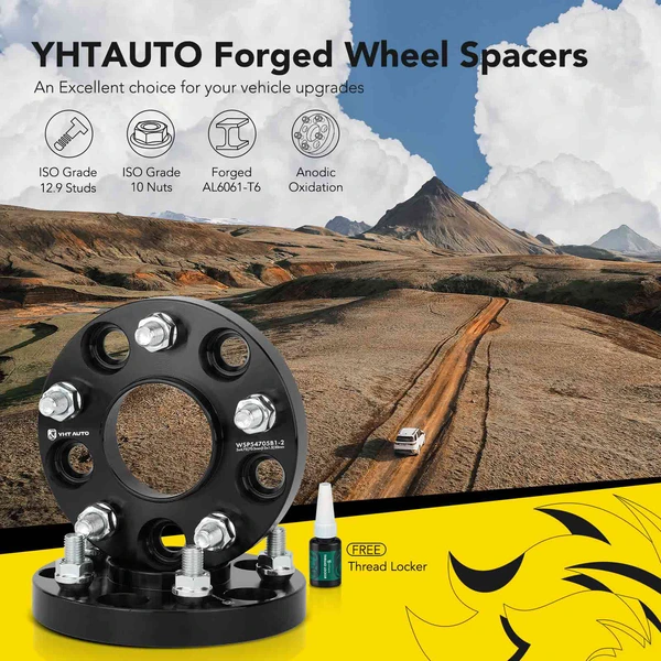 2 Pcs 0.79 inch Black 5x4.75 to 5x4.75 inches Wheel Spacers M12x1.5 70.3mm for 1980-1984 Pontiac Phoenix