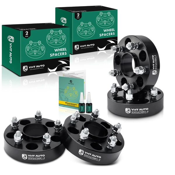 4 Pcs 1.5 inches Black 5x4.75 to 5x4.75 inches Wheel Spacers M12x1.5 70.5mm for 1984-2019 Chevrolet Corvette