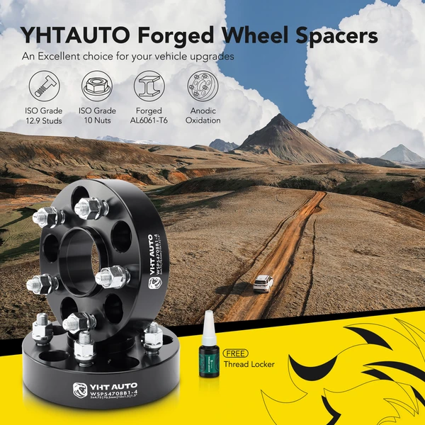 4 Pcs 1.5 inches Black 5x4.75 to 5x4.75 inches Wheel Spacers M12x1.5 70.5mm for 1984-2019 Chevrolet Corvette