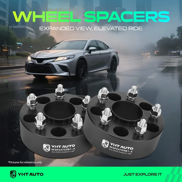 4 Pcs 2 inches Black 5x4.75 to 5x4.75 inches Wheel Spacers M12x1.5 70.5mm for 1991-2004 GMC Sonoma