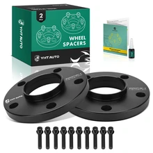 2 Pcs 0.59 inches Black 5x4.72 to 5x4.72 inches Wheel Spacers M12x1.5 72.56mm