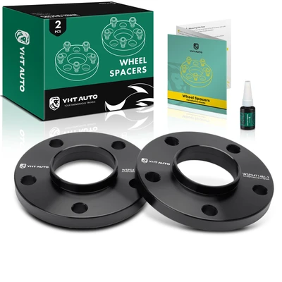 2 Pcs 0.59 inches Black 5x4.72 to 5x4.72 inches Wheel Spacers M12x1.5 72.56mm