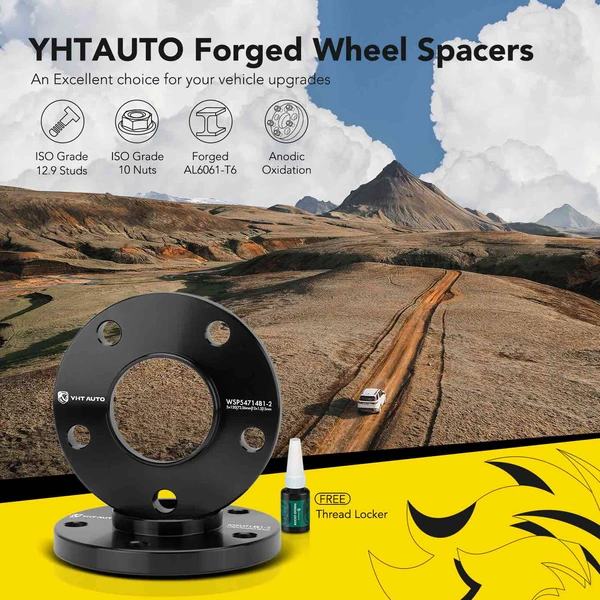 2 Pcs 0.59 inches Black 5x4.72 to 5x4.72 inches Wheel Spacers M12x1.5 72.56mm for 2001-2007 BMW 330i