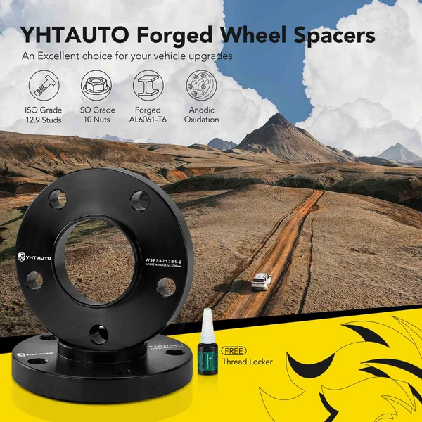 2 Pcs 0.79 inches Black 5x4.72 to 5x4.72 inches Wheel Spacers M12x1.5 74.1mm for 2001-2003 BMW 530i