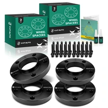 4 Pcs 0.79 inches Black 5x4.72 to 5x4.72 inches Wheel Spacers M12x1.5 74.1mm