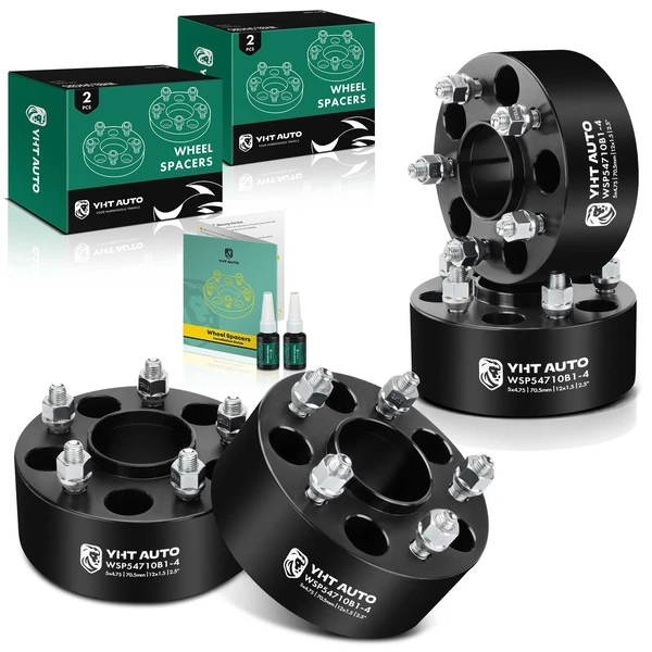 4 Pcs 2.5 inches Black 5x4.75 to 5x4.75 inches Wheel Spacers M12x1.5 70.5mm for 1982-1990 GMC S15