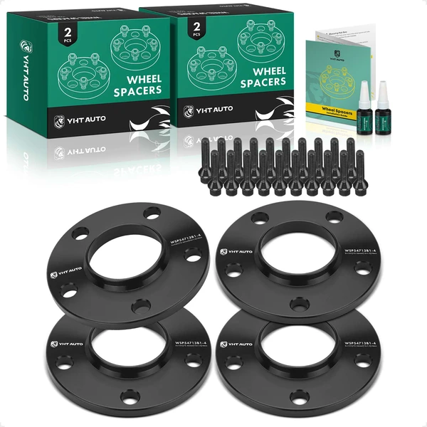 4 Pcs 0.39 inch Black 5x4.72 to 5x4.72 inches Wheel Spacers M12x1.5 72.56mm for 1991-1992 BMW 850i