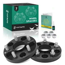 2 Pcs 0.79 inch Black 5x4.72 to 5x4.72 inches Wheel Spacers M14x1.5 66.9mm