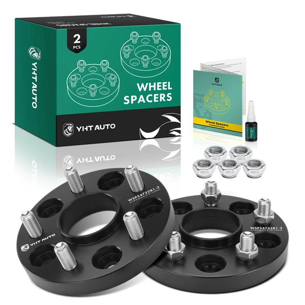 2 Pcs 0.79 inch Black 5x4.72 to 5x4.72 inches Wheel Spacers M14x1.5 66.9mm for 2008-2009 Pontiac G8