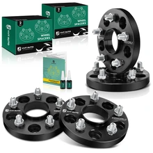 4 Pcs 0.79 inch Black 5x4.72 to 5x4.72 inches Wheel Spacers M14x1.5 66.9mm
