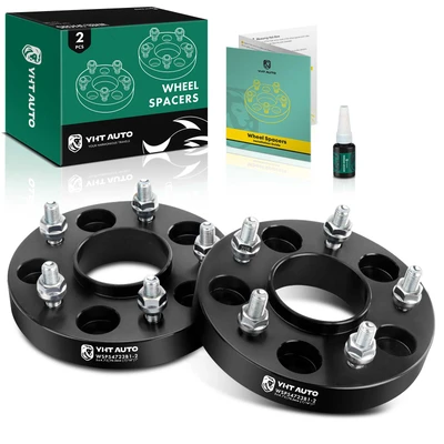2 Pcs 1 inch Black 5x4.75 to 5x4.75 inches Wheel Spacers 0.4375 inch 70.3mm