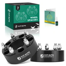 2 Pcs 2 inches Black 5x5 to 5x5 inches Wheel Spacers 0.5 inch x 20 87.1mm