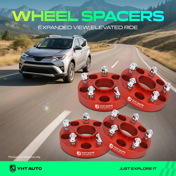 4 Pcs 1.25 inches Red 5x5 to 5x5 inches Wheel Spacers 0.5 inch x 20 71.5mm for Jeep Wrangler