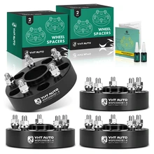 4 Pcs 1.5 inches Black 5x5 to 5x5 inches Wheel Spacers M0.5 inch x 20 71.5mm