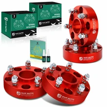 4 Pcs 1.5 inches Red 5x5 to 5x5 inches Wheel Spacers 0.5 inch x 20 71.5mm
