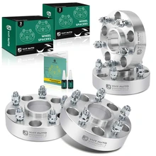 4 Pcs 1.5 inches Silver 5x5 to 5x5 inches Wheel Spacers 0.5 inch x 20 71.5mm