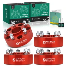 4 Pcs 2 inches Red 5x5 to 5x5 inches Wheel Spacers 0.5 inch x 20 71.5mm