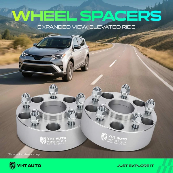 4 Pcs 2 inches Silver 5x5 to 5x5 inches Wheel Spacers 0.5 inch x 20 71.5mm for 2007-2018 Jeep Wrangler