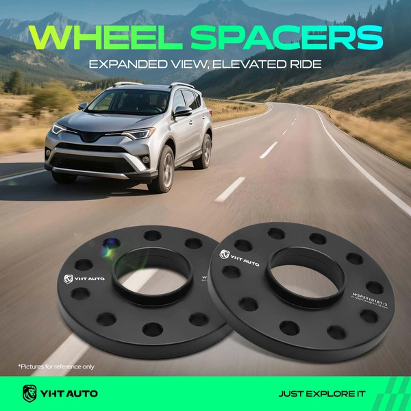 2 Pcs 0.59 inche Black 5x5.12 to 5x5.12 inches Wheel Spacers M14x1.5 71.6mms for 1967 1973-2022 Porsche 911