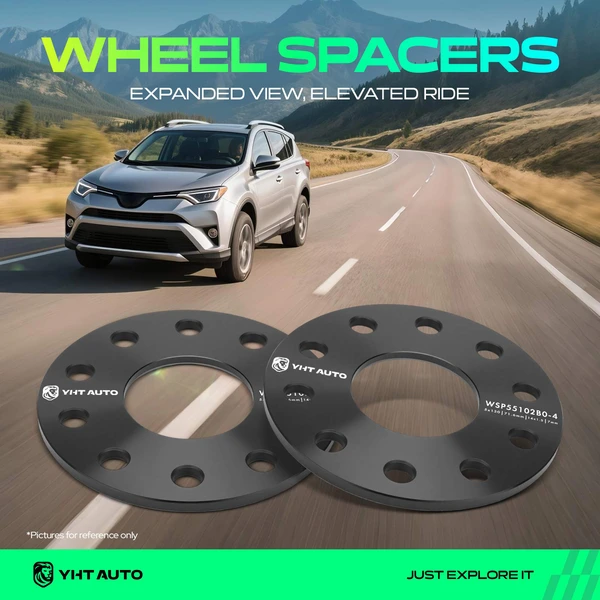 4 Pcs 0.28 inches Black 5x5.12 to 5x5.12 inches Wheel Spacers M14x1.5 71.6mm for 2003-2006 2008-2022 Porsche Cayenne