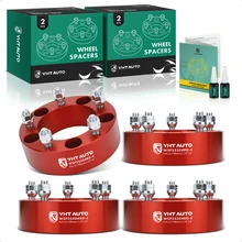 4 Pcs 2 inches Red 5x5.5 to 5x5.5 inches Wheel Spacers 0.5 inch x 20 108mm