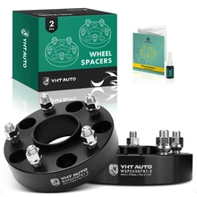 2 Pcs 1.5 inches Black 5x5.5 to 5x5.5 inches Wheel Spacers M14x1.5 77.8mm for 2012-2018 Ram 1500