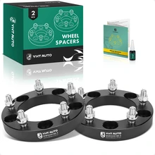 2 Pcs 1 inches Black 5x5.5 to 5x5.5 inches Wheel Spacers M20x0.5 108mm