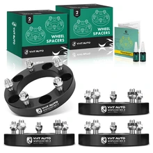 4 Pcs 1 inch Black 5x5.5 to 5x5.5 inches Wheel Spacers 0.5 inch x 20 108mm