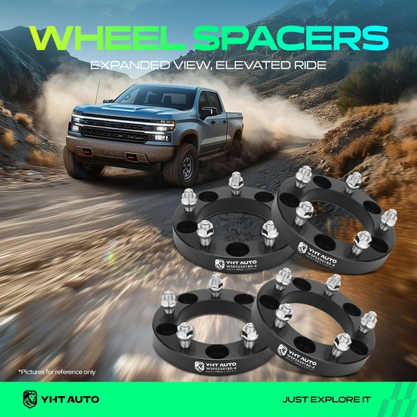 4 Pcs 1 inch Black 5x5.5 to 5x5.5 inches Wheel Spacers 0.5 inch x 20 108mm for 1966-1968 Jeep CJ5A