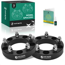 2 Pcs 1.25 inches Black 5x5.5 to 5x5.5 inches Wheel Spacers 0.5 inch x 20 108mm