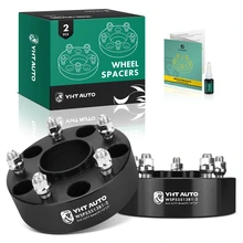 2 Pcs 2 inches Black 5x5.5 to 5x5.5 inches Wheel Spacers 0.5625 inch 77.8mm