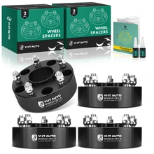 4 Pcs 2 inches Black 5x5.5 to 5x5.5 inches Wheel Spacers 0.5625 inch 77.8mm for 2002-2010 Dodge Ram 1500