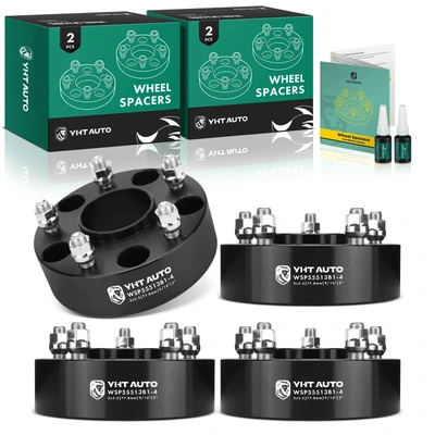 4 Pcs 2 inches Black 5x5.5 to 5x5.5 inches Wheel Spacers 0.5625 inch 77.8mm