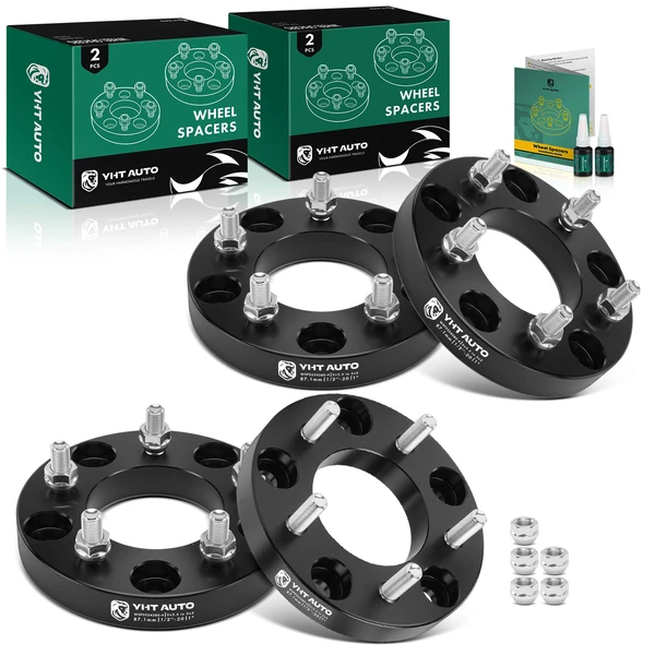 4 Pcs 5 x 5.5 inch to 5 x 5 inch Wheel Adapters 1/2-20 87.1 mm 1 inch for Ford F-150 5-Lug