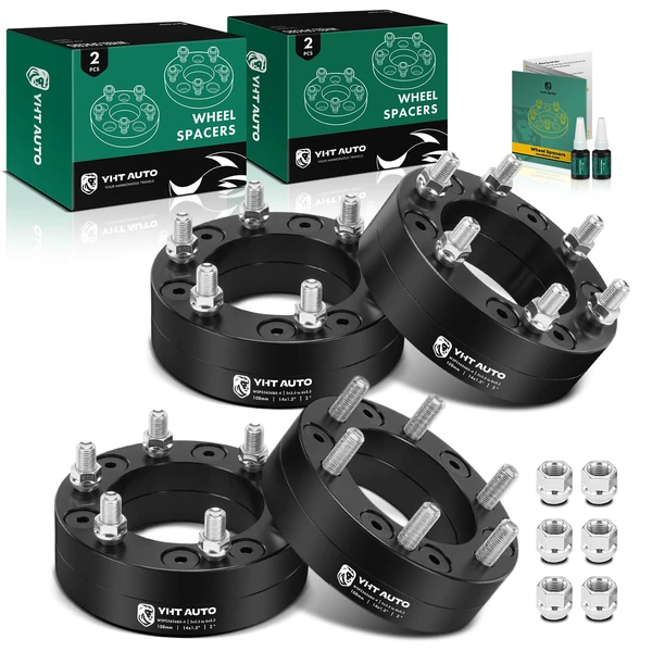 4 Pcs 5x5.5 to 6x5.5 Wheel Adapter M14x1.5 108mm 2 inch for Dodge Durango Dakota Ford