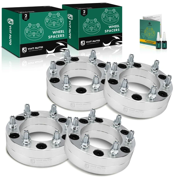 4 Pcs 5x5.5 to 6x5.5 Wheel Adapter M14x1.5 108mm 2 inch for 2011-2018 Ram 1500