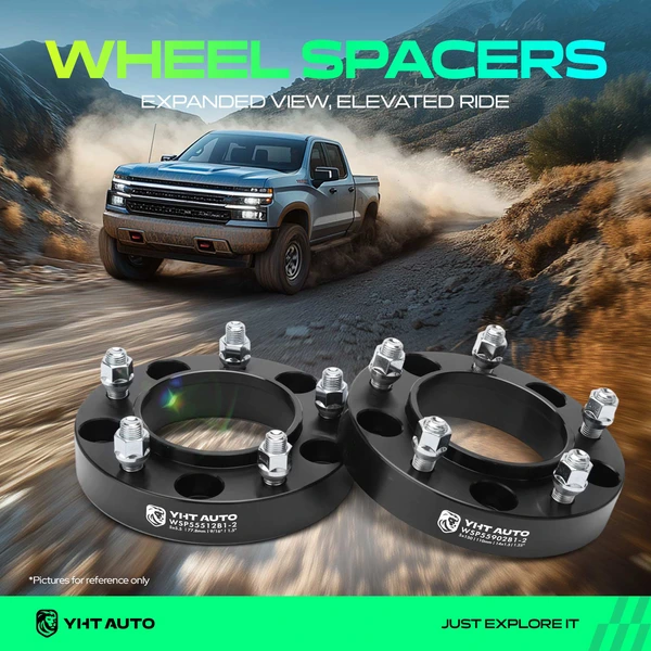 2 Pcs 1.25 inches Black 5x5.9 to 5x5.9 inches Wheel Spacers M14x1.5 110mm for 2008-2011 2013-2021 Lexus LX570