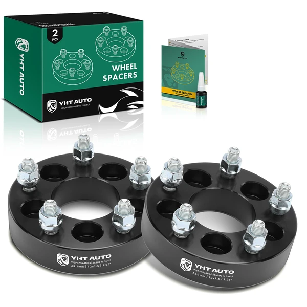 2 Pcs 5x100mm to 5x4.5 inch Wheel Adapter M12x1.5 65.1mm 1.25 inch for 2013-2016 Dodge Dart