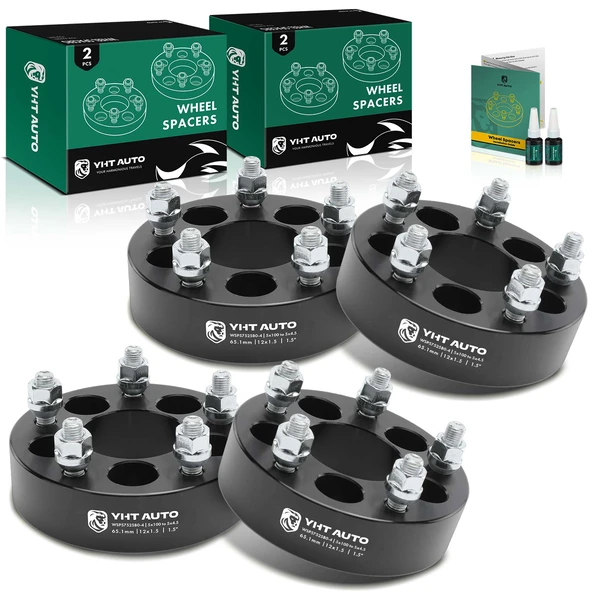 4 Pcs 5x100 to 5x4.5 inch Wheel Adapter M12x1.5 Studs 65.1mm 1.5 In. for 2013-2016 Dodge Dart