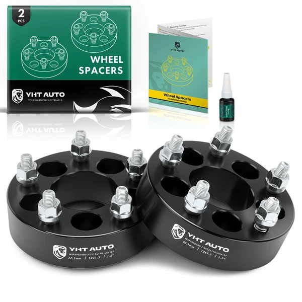 2 Pcs 5 x 110 to 5 x 127 mm Wheel Adapters 12x1.5 65.1mm 1.5 inch for Chevrolet Saab