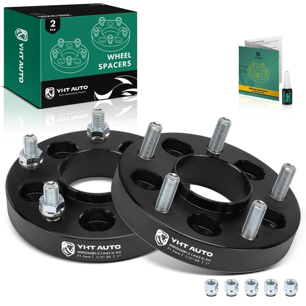 2 Pcs 5x4.5 inch to 5x5 inch Wheel Adapter 1/2 inch-20 71.5mm 1 inch for 2004-2007 Ford Freestar