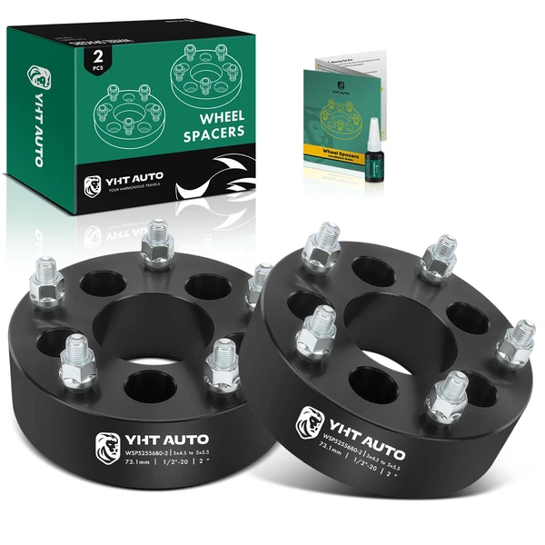 2 Pcs 5x4.5 to 5x5.5 Wheel Adapter 1/2 inch-20 73.1mm 2 inch for 1997-2010 Mercury Mountaineer