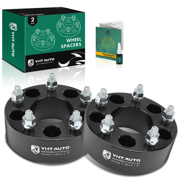 2 Pcs 5 x 4.75 inch to 5 x 5 inch Wheel Adapters 12x1.5 inch 74.1 mm 2 inch for Chevrolet Camaro