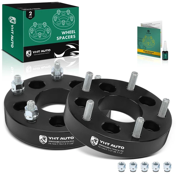 2 Pcs 5x4.75 to 5x5.5 inches Wheel Adapters 12x1.5 inches 74.1mm 1.25 inches for 1991-2004 GMC Sonoma