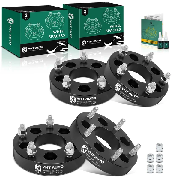 4 Pcs 5 x 4.75 inch to 5 x 5.5 inch Wheel Adapters 12x1.5 inch 74.1mm 1.25 inch for 1964-1987 Chevrolet El Camino