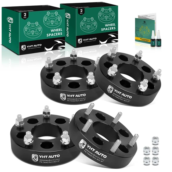 4 Pcs 5 x 4.75 inch to 5 x 5.5 inch Wheel Adapters 12x1.5 inch 74.1mm 1.5 inch for Chevrolet GMC