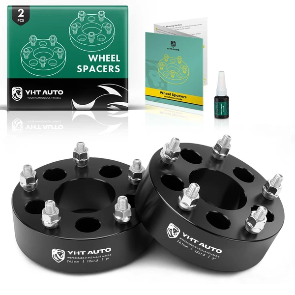 2 Pcs 5 x 4.75 inch to 5 x 5.5 inch Wheel Adapters 12x1.5 inch 74.1 mm 2 inch for 1991-2004 GMC Sonoma