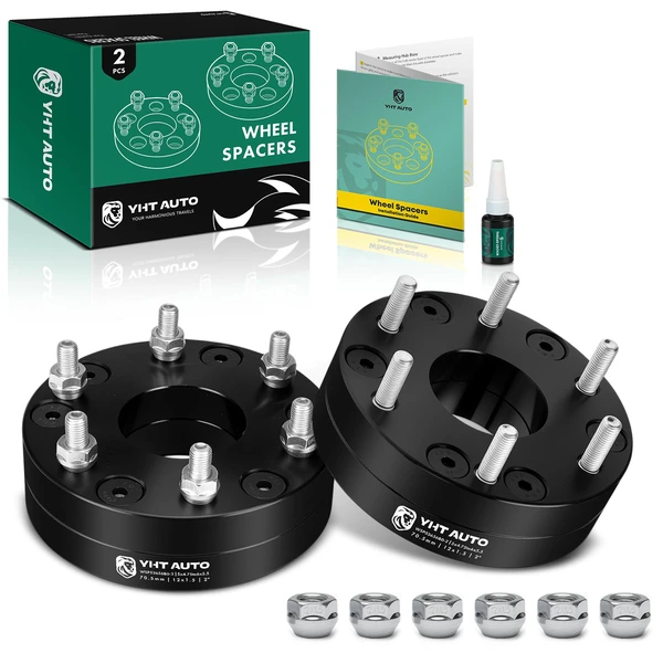 2 Pcs 5 x 4.75 inch to 6 x 5.5 inch Wheel Adapters 12x1.5 inch 70.5 mm 2 inch for Chevrolet GMC