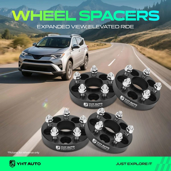4 Pcs 1 inch Black 5x3.94 to 5x3.94 inches Wheel Spacers M12x1.25 56.1mm for Subaru Forester