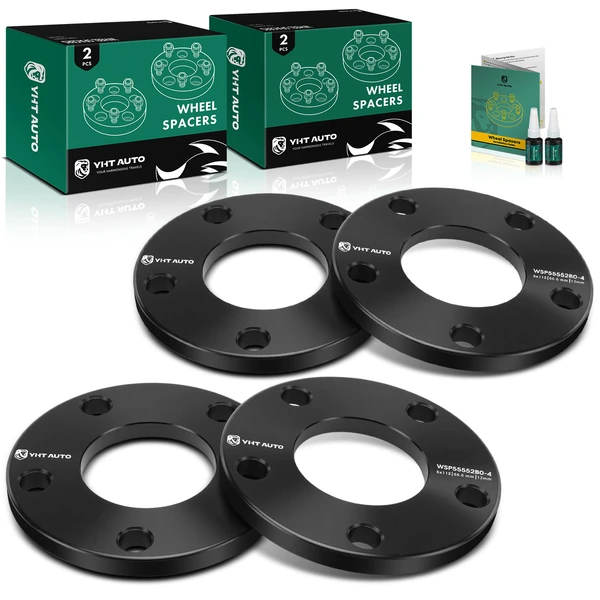 4 Pcs 5x112 Wheel Spacers 66.6mm 12mm for Audi A4 Q5 A5 A6 A4 allroad A4 Quattro